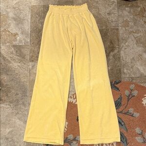 Y2K Juicy Couture Yellow Velour Track Pants